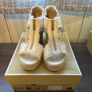 Michael Kors Berkley Wedge Optic White Denim
